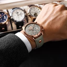 POEDAGAR Luxury Original Man Watch Chronograph Date Waterproof Men Wristwatch Leather Quartz Business Sports Men's Watches Reloj