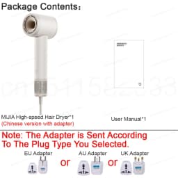2026 New MIJIA High-Speed Hair Dryer,110000rpm,62m/s Powerful airflow,8 Airflow Mode,347g 4 Color,CN Version With Adapter