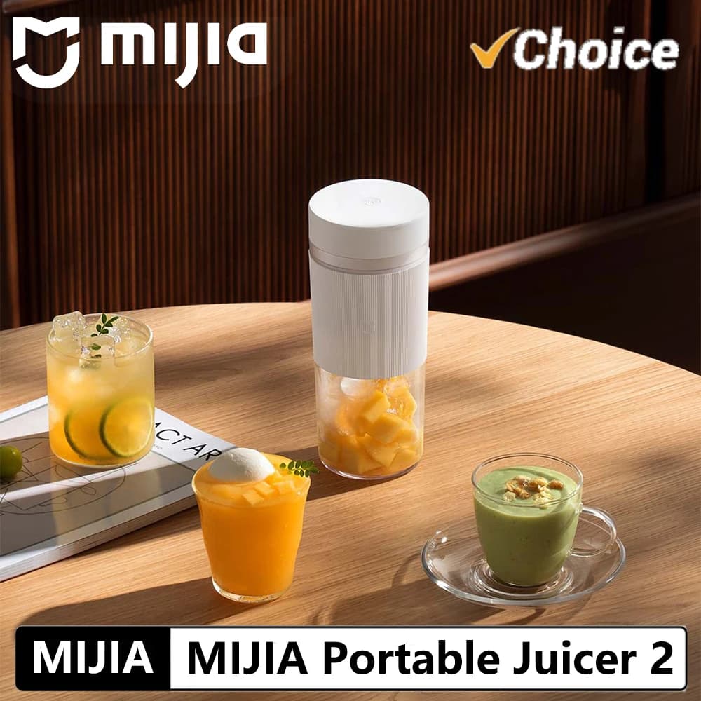 NEW MIJIA Portable Juicer 2 Electric Mini Blender Fruit Vegetables Quick Crushed ice Juicing Kitchen Food Processor 300ml -CN