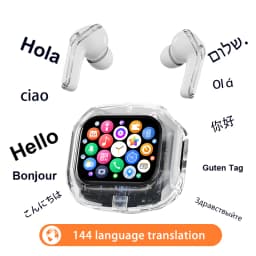 HLXZK 01 Bluetooth 5.4 Earphones AI Translator Earbuds OWS LCD Touch Screen Sport Wireless Headphones HD Stereo Sound Longlife
