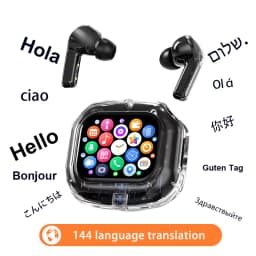 HLXZK 01 Bluetooth 5.4 Earphones AI Translator Earbuds OWS LCD Touch Screen Sport Wireless Headphones HD Stereo Sound Longlife