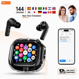 HLXZK 01 Bluetooth 5.4 Earphones AI Translator Earbuds OWS LCD Touch Screen Sport Wireless Headphones HD Stereo Sound Longlife