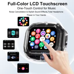 HLXZK 01 Bluetooth 5.4 Earphones AI Translator Earbuds OWS LCD Touch Screen Sport Wireless Headphones HD Stereo Sound Longlife