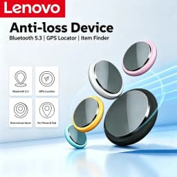 Lenovo GPS Smart Tracker Anti‑Lost Device Wireless Locator Pet Bag Wallet Key Finder Reminder Bluetooth5.3 For iPhone Android