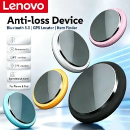 Lenovo GPS Smart Tracker Anti‑Lost Device Wireless Locator Pet Bag Wallet Key Finder Reminder Bluetooth5.3 For iPhone Android