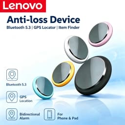 Lenovo GPS Smart Tracker Anti‑Lost Device Wireless Locator Pet Bag Wallet Key Finder Reminder Bluetooth5.3 For iPhone Android