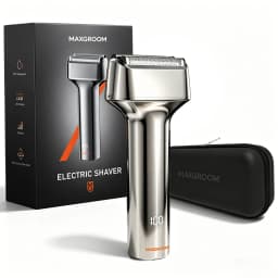 MAXGROOM 3 Floating Blade Electric Shaver IPX7 Waterproof Wet Dry Use Rechargeable LED Display Beard Razor for Men Travel