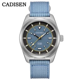 CADISEN TI-7 2026 NEW Autodyne Titanium Steel Automatic Mechanical Canvas Wristwatch MIYOTA 8215 Luminous Waterproof Man Watches