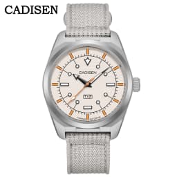 CADISEN TI-7 2026 NEW Autodyne Titanium Steel Automatic Mechanical Canvas Wristwatch MIYOTA 8215 Luminous Waterproof Man Watches