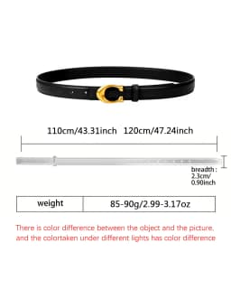 Luxury Belt for women with Adjustable C Buckle Design, for Jeans & Dresses, Y2K Style Soft Comfortable Waist Belt