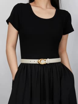 Luxury Belt for women with Adjustable C Buckle Design, for Jeans & Dresses, Y2K Style Soft Comfortable Waist Belt