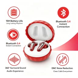 Coca-Cola T13lite Wireless Earbuds Bluetooth 5.4 TWS Earphones Noise Cancelling Sport Headphones 15H Playtime Bottle Cap Design
