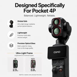 Freewell Single Filter ND, ND/PL, ND1000, UV, CPL, LPR ＆ Glow Mist Filters Compatible with DJI Osmo Pocket 4P ＆ Xtra Muse 2 Pro