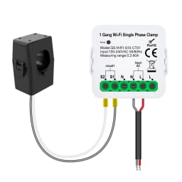 Tuya WiFi Smart Energy Meter AC100-240V 1/2CT Clamp App Control 80A Power Monitor Electricity Statistics