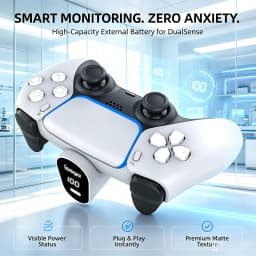 For PS5 Controller 2000mAh Type C Battery LED Display Play and ChargeExtended battery life charging pack Gaming Accessories
