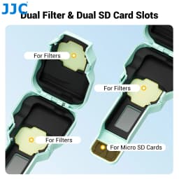 JJC PC-OP4PSE For DJI Osmo Pocket 4P Portable ABS Semi Protective Bag Accessories Can Store 2 Micro SD Cards and 2 Filters