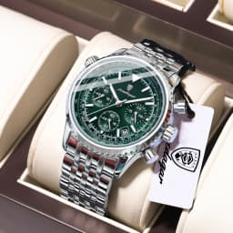 POEDAGAR Luxury Watches For Man Date Chronograph Stainless Steel Sport Men Watch Waterproof Luminous Quartz Military Men's Watch