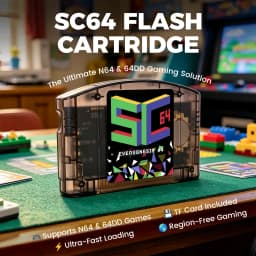 SC64 5000 in 1 N64 Open Source Game Cartridge with 16/32G Card For Nintendo 64 Video Game Console Support N64DD/SNES/GBC Game