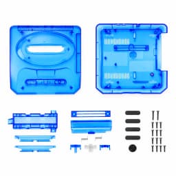 LinkRetro Transparent ABS Replacement Shell Injection-Molded Console Housing Case for Sega Genesis 2 / MD2 Game Console