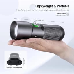 NEEWER BASICS RGB Photography Flashlight with Desk Tripod Stand/4 Colors/20 Gobo Filters/7500mAh, 10W 6300K CRI95+ LED Spotlight
