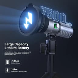NEEWER BASICS RGB Photography Flashlight with Desk Tripod Stand/4 Colors/20 Gobo Filters/7500mAh, 10W 6300K CRI95+ LED Spotlight
