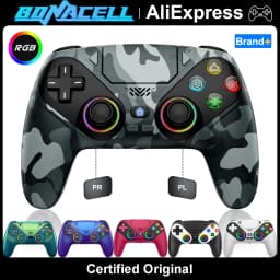 For Playstation5/PS5/PC RGB Wireless Controller,Gamepads W/Marco/Turbo Function PR/PL Program Keys Dual Vibration Game Joystick