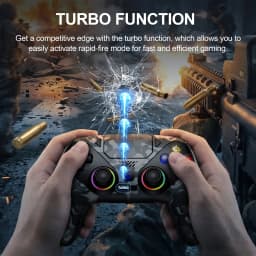 For Playstation5/PS5/PC RGB Wireless Controller,Gamepads W/Marco/Turbo Function PR/PL Program Keys Dual Vibration Game Joystick