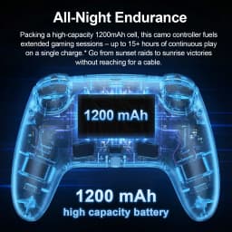 For Playstation5/PS5/PC RGB Wireless Controller,Gamepads W/Marco/Turbo Function PR/PL Program Keys Dual Vibration Game Joystick