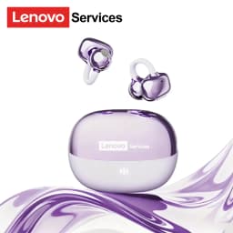 Lenovo RS103 Open Ear Clip Earring Earphones Wireless Bluetooth 6.0 Hifi Stereo Game Music Earbuds W Ear Ornaments Storage Bag