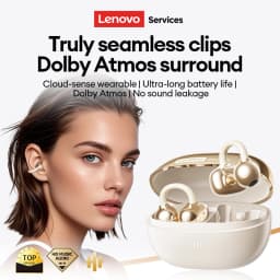 Lenovo RS103 Open Ear Clip Earring Earphones Wireless Bluetooth 6.0 Hifi Stereo Game Music Earbuds W Ear Ornaments Storage Bag