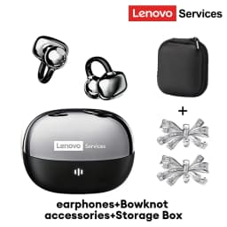 Lenovo RS103 Open Ear Clip Earring Earphones Wireless Bluetooth 6.0 Hifi Stereo Game Music Earbuds W Ear Ornaments Storage Bag