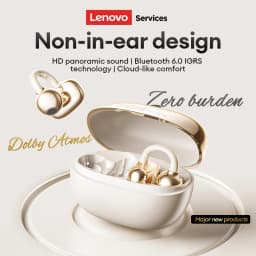 Lenovo RS103 Open Ear Clip Earring Earphones Wireless Bluetooth 6.0 Hifi Stereo Game Music Earbuds W Ear Ornaments Storage Bag