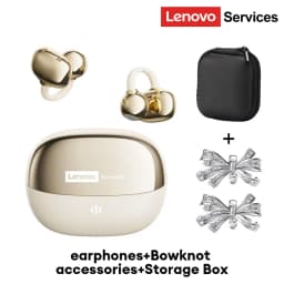 Lenovo RS103 Open Ear Clip Earring Earphones Wireless Bluetooth 6.0 Hifi Stereo Game Music Earbuds W Ear Ornaments Storage Bag