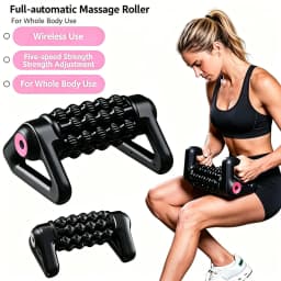 2026 New Portable Body Deep Muscle Relaxation Massager Shaft Cordless Electric Massage Roller Automatic Yoga Column Roller