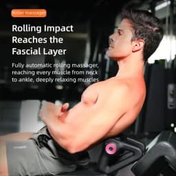 2026 New Portable Body Deep Muscle Relaxation Massager Shaft Cordless Electric Massage Roller Automatic Yoga Column Roller