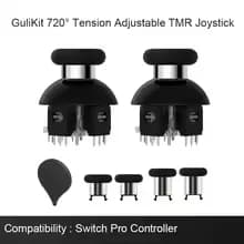 GuliKit NS55 720° Tension Adjustable TMR Joystick,Game Accessories for PS4 PS5 Edge Gamepad,Switch Pro,Xbox Series Controller