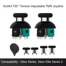 GuliKit NS55 720° Tension Adjustable TMR Joystick,Game Accessories for PS4 PS5 Edge Gamepad,Switch Pro,Xbox Series Controller