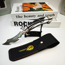 22cm Valorant Reaver 3.0 Butterfly Knife Metal Folding Model – Gaming Fan Training Toy, Craft Collectible, and Display Piece