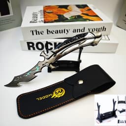 22cm Valorant Reaver 3.0 Butterfly Knife Metal Folding Model – Gaming Fan Training Toy, Craft Collectible, and Display Piece