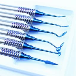 6pcs Dental Composite Resin Filling Spatula Titanium Plated Head Resin Filler Set Thick Handle Restoration Set Dental Instrument