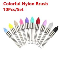 10pcs/Box Disposable Dental Polisher Nylon Bristle Brush Dentist Tools Polishing Polisher Cup Teeth Whitening Prophy Brushes