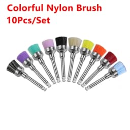 10pcs/Box Disposable Dental Polisher Nylon Bristle Brush Dentist Tools Polishing Polisher Cup Teeth Whitening Prophy Brushes