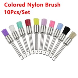 10pcs/Box Disposable Dental Polisher Nylon Bristle Brush Dentist Tools Polishing Polisher Cup Teeth Whitening Prophy Brushes