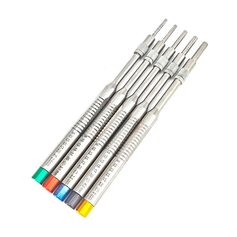 5PCS/set Dentistry Maxillary Sinus Lifting Osteotomes Concave Tip Angled Osteotomes Dental Elevator Tools Implant Bone Extruder