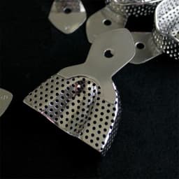 1 Set Dental Lab Equipment Upper Lower Stainless Steel Impression Trays Autoclavable Teeth Tray Teeth Holder Dentist Tools L M S