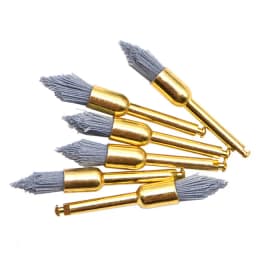 10Pcs Dental Polishing Brush Silicon Carbide Material Latch Flat Bowl Teeth Polisher Prophy Brushes for Contra Angle Handpiece