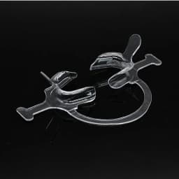 1PC Dentistry Transparent Hard Plastic Mouth Opener Orthodontic Cheek Retractor With Handle C Shape Dental Cheek Lip