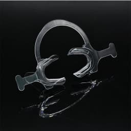 1PC Dentistry Transparent Hard Plastic Mouth Opener Orthodontic Cheek Retractor With Handle C Shape Dental Cheek Lip