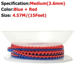 AG 4.5m=15Feet Dental Orthodontic Power Chain Two Colored Elastic Ultra Powerchain Rubber Bands Leagues Long/Short/Continuous