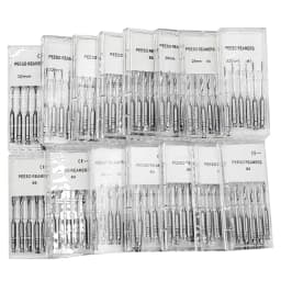 AG 5Box Dental Engine Use Endodontic Peeso Reamers Drill Glidden Rotary 28mm/32mm #1-6 Stainless Steel Endo Files Dentist